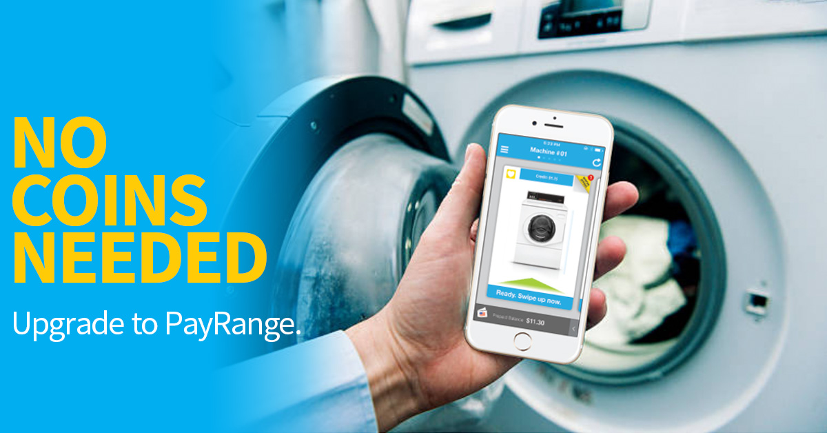 Payrange Commercial Laundry Payments App for Commercial Washer & Dryers